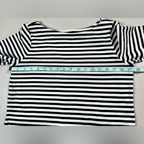 J. Jill Boat Neck Nautical Stripe Striped Cotton T-shirt Dress with Pockets XS - Picture 10 of 14